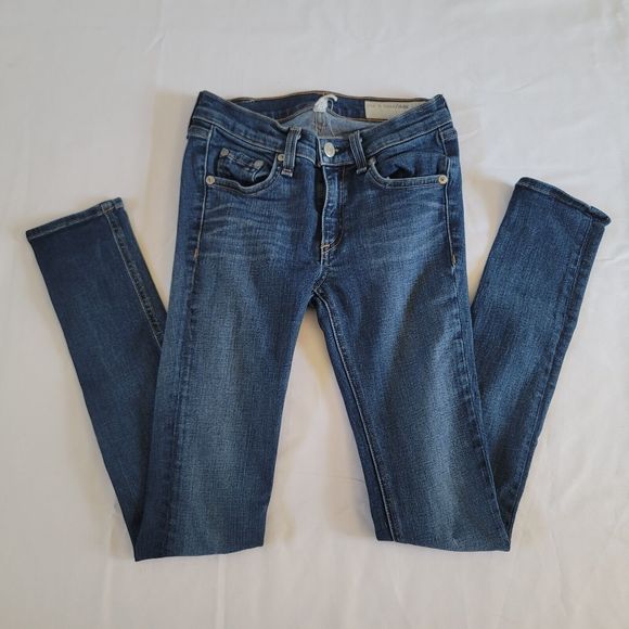 rag & bone Denim - Rag & Bone Women Skinny Jeans Medium Wash Size 24 Preston W1502K520 (28" inseam)